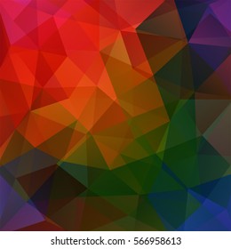 Background of geometric shapes. Colorful mosaic pattern. Vector EPS 10. Vector illustration. Red, orange, brown, green, blue colors