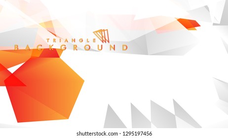 Background of geometric shapes. Colorful triangle pattern. Vector EPS 10. Vector illustration. red yellow orange , gray