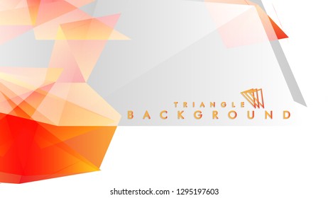 Background of geometric shapes. Colorful triangle pattern. Vector EPS 10. Vector illustration. red yellow orange , gray