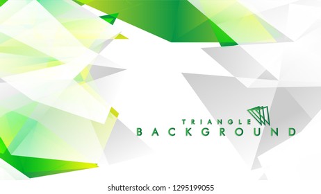 Background of geometric shapes. Colorful triangle pattern. Vector EPS 10. Vector illustration. green , yellow, gray , white