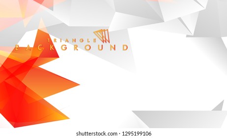 Background of geometric shapes. Colorful triangle pattern. Vector EPS 10. Vector illustration. red yellow orange , gray