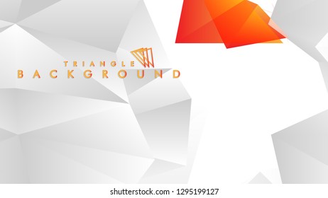 Background of geometric shapes. Colorful triangle pattern. Vector EPS 10. Vector illustration. red yellow orange , gray