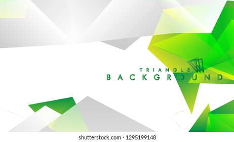 Background of geometric shapes. Colorful triangle pattern. Vector EPS 10. Vector illustration. green , yellow, gray , white