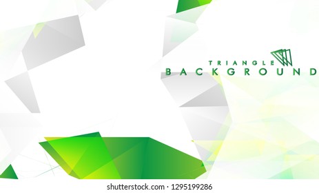 Background of geometric shapes. Colorful triangle pattern. Vector EPS 10. Vector illustration. green , yellow, gray , white