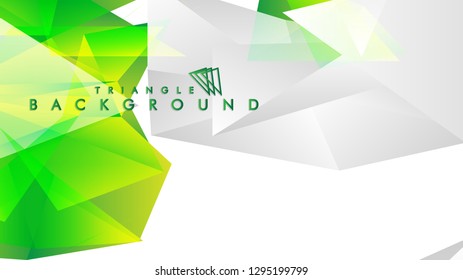 Background of geometric shapes. Colorful triangle pattern. Vector EPS 10. Vector illustration. green , yellow, gray , white