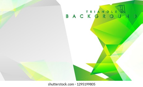 Background of geometric shapes. Colorful triangle pattern. Vector EPS 10. Vector illustration. green , yellow, gray , white
