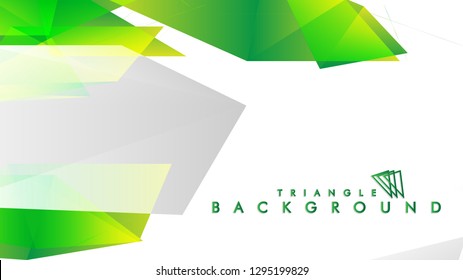 Background of geometric shapes. Colorful triangle pattern. Vector EPS 10. Vector illustration. green , yellow, gray , white