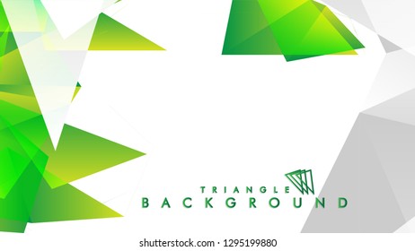Background of geometric shapes. Colorful triangle pattern. Vector EPS 10. Vector illustration. green , yellow, gray , white