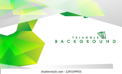 Background of geometric shapes. Colorful triangle pattern. Vector EPS 10. Vector illustration. green , yellow, gray , white