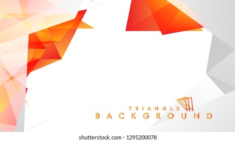 Background of geometric shapes. Colorful triangle pattern. Vector EPS 10. Vector illustration. red yellow orange , gray