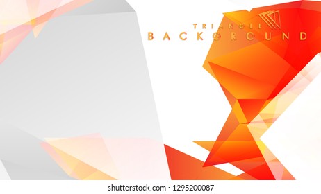 Background of geometric shapes. Colorful triangle pattern. Vector EPS 10. Vector illustration. red yellow orange , gray