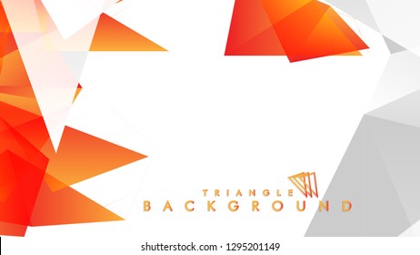 Background of geometric shapes. Colorful triangle pattern. Vector EPS 10. Vector illustration. red yellow orange , gray