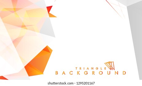 Background of geometric shapes. Colorful triangle pattern. Vector EPS 10. Vector illustration. red yellow orange , gray