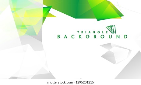 Background of geometric shapes. Colorful triangle pattern. Vector EPS 10. Vector illustration. green , yellow, gray , white