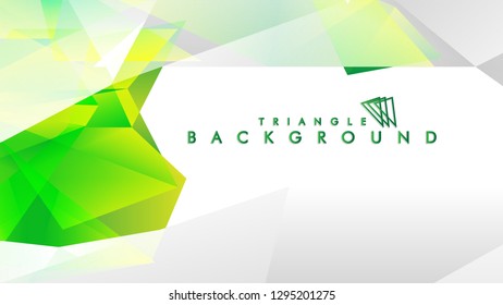 Background of geometric shapes. Colorful triangle pattern. Vector EPS 10. Vector illustration. green , yellow, gray , white