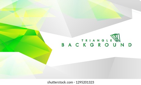 Background of geometric shapes. Colorful triangle pattern. Vector EPS 10. Vector illustration. green , yellow, gray , white