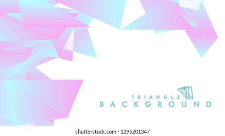 Background of geometric shapes. Colorful triangle pattern. Vector EPS 10. Blue, pink, purple colors . Vector illustration.