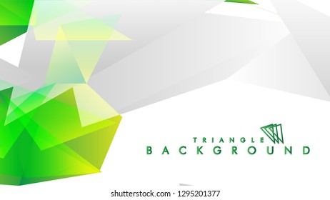 Background of geometric shapes. Colorful triangle pattern. Vector EPS 10. Vector illustration. green , yellow, gray , white