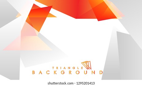 Background of geometric shapes. Colorful triangle pattern. Vector EPS 10. Vector illustration. red yellow orange , gray