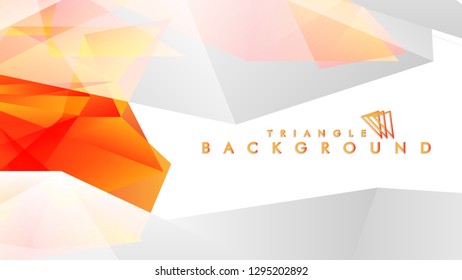 Background of geometric shapes. Colorful triangle pattern. Vector EPS 10. Vector illustration. red yellow orange , gray