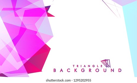 Background of geometric shapes. Colorful triangle pattern. Vector EPS 10. Vector illustration. purple, pink, blue
