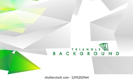 Background of geometric shapes. Colorful triangle pattern. Vector EPS 10. Vector illustration. green , yellow, gray , white