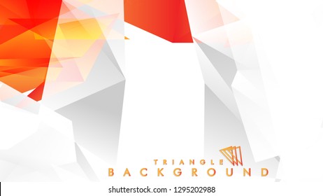 Background of geometric shapes. Colorful triangle pattern. Vector EPS 10. Vector illustration. red yellow orange , gray