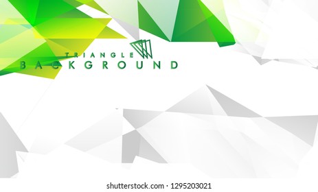 Background of geometric shapes. Colorful triangle pattern. Vector EPS 10. Vector illustration. green , yellow, gray , white