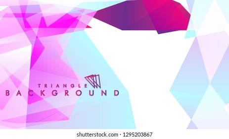 Background of geometric shapes. Colorful triangle pattern. Vector EPS 10. Vector illustration. purple, pink, blue