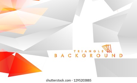Background of geometric shapes. Colorful triangle pattern. Vector EPS 10. Vector illustration. red yellow orange , gray