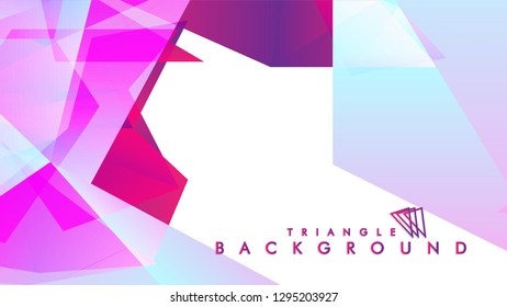 Background of geometric shapes. Colorful triangle pattern. Vector EPS 10. Vector illustration. purple, pink, blue