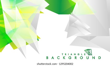 Background of geometric shapes. Colorful triangle pattern. Vector EPS 10. Vector illustration. green , yellow, gray , white