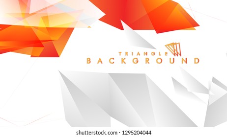 Background of geometric shapes. Colorful triangle pattern. Vector EPS 10. Vector illustration. red yellow orange , gray