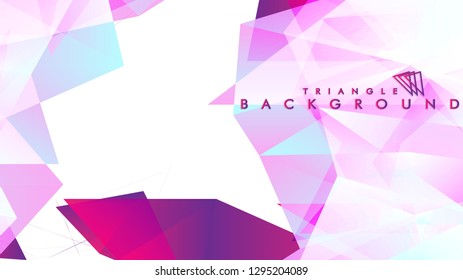 Background of geometric shapes. Colorful triangle pattern. Vector EPS 10. Vector illustration. purple, pink, blue