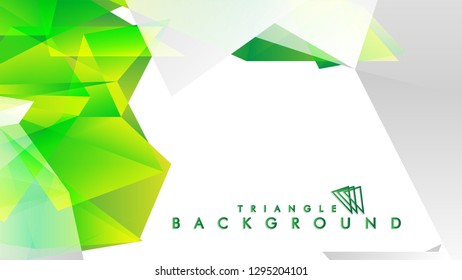 Background of geometric shapes. Colorful triangle pattern. Vector EPS 10. Vector illustration. green , yellow, gray , white