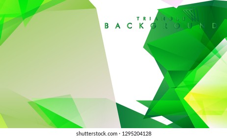 Background of geometric shapes. Colorful triangle pattern. Vector EPS 10. Vector illustration. green , yellow, gray , white