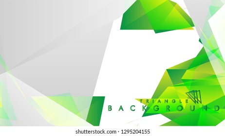 Background of geometric shapes. Colorful triangle pattern. Vector EPS 10. Vector illustration. green , yellow, gray , white
