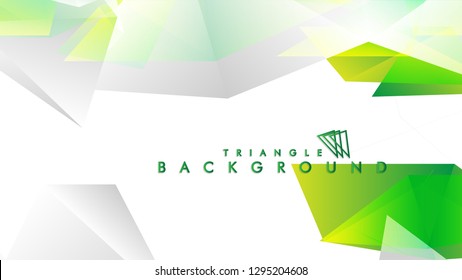 Background of geometric shapes. Colorful triangle pattern. Vector EPS 10. Vector illustration. green , yellow, gray , white