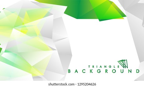 Background of geometric shapes. Colorful triangle pattern. Vector EPS 10. Vector illustration. green , yellow, gray , white