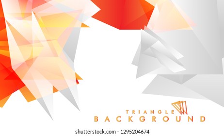 Background of geometric shapes. Colorful triangle pattern. Vector EPS 10. Vector illustration. red yellow orange , gray