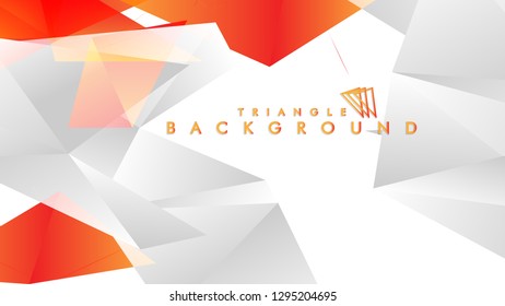 Background of geometric shapes. Colorful triangle pattern. Vector EPS 10. Vector illustration. red yellow orange , gray