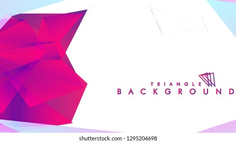 Background of geometric shapes. Colorful triangle pattern. Vector EPS 10. Vector illustration. purple, pink, blue