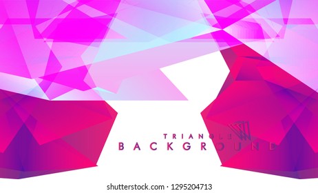 Background of geometric shapes. Colorful triangle pattern. Vector EPS 10. Vector illustration. purple, pink, blue