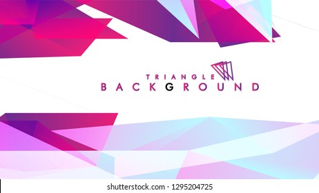 Background of geometric shapes. Colorful triangle pattern. Vector EPS 10. Vector illustration. purple, pink, blue