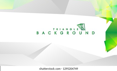Background of geometric shapes. Colorful triangle pattern. Vector EPS 10. Vector illustration. green , yellow, gray , white