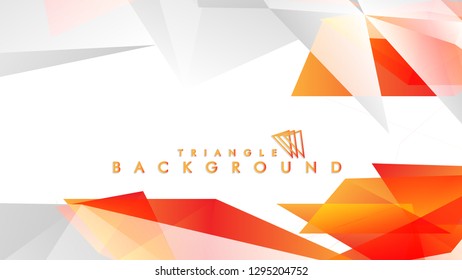 Background of geometric shapes. Colorful triangle pattern. Vector EPS 10. Vector illustration. red yellow orange , gray