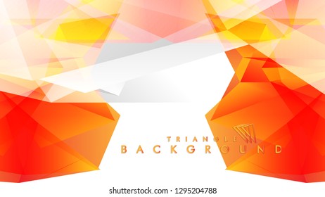 Background of geometric shapes. Colorful triangle pattern. Vector EPS 10. Vector illustration. red yellow orange , gray