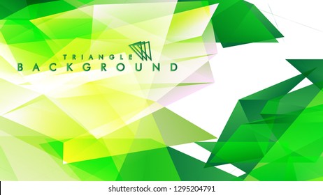 Background of geometric shapes. Colorful triangle pattern. Vector EPS 10. Vector illustration. green , yellow, gray , white