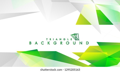 Background of geometric shapes. Colorful triangle pattern. Vector EPS 10. Vector illustration. green , yellow, gray , white