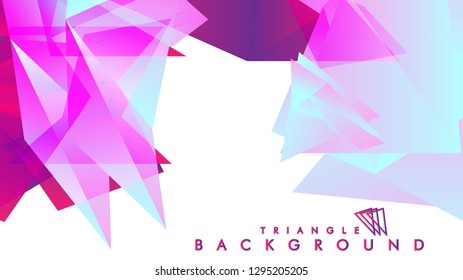 Background of geometric shapes. Colorful triangle pattern. Vector EPS 10. Vector illustration. purple, pink, blue